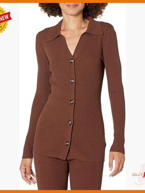 Ribbed Button-Down Pullover Sweater, Snug Fit, Perfect for Layering